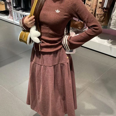 阿迪达斯三叶草女子针织衫毛衣