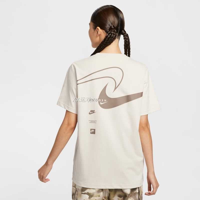 nike耐克t恤女背后印花纯棉短袖