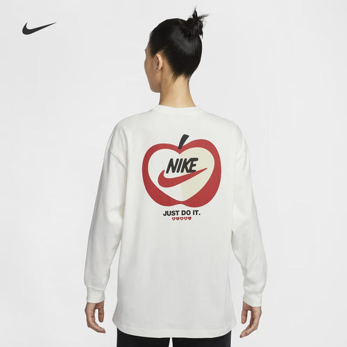 Nike耐克女子纯棉针织长袖T恤