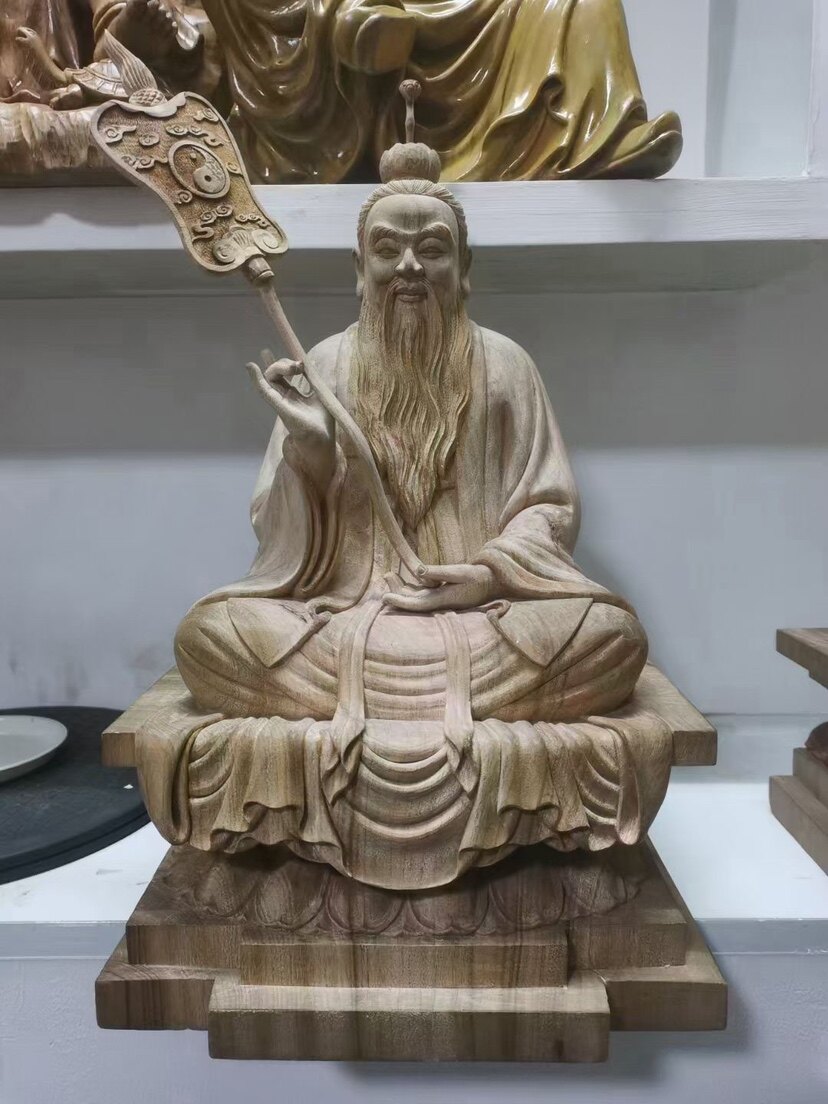木雕神像,三清道祖,太上老君,定制,有图均可定制,厂家直营