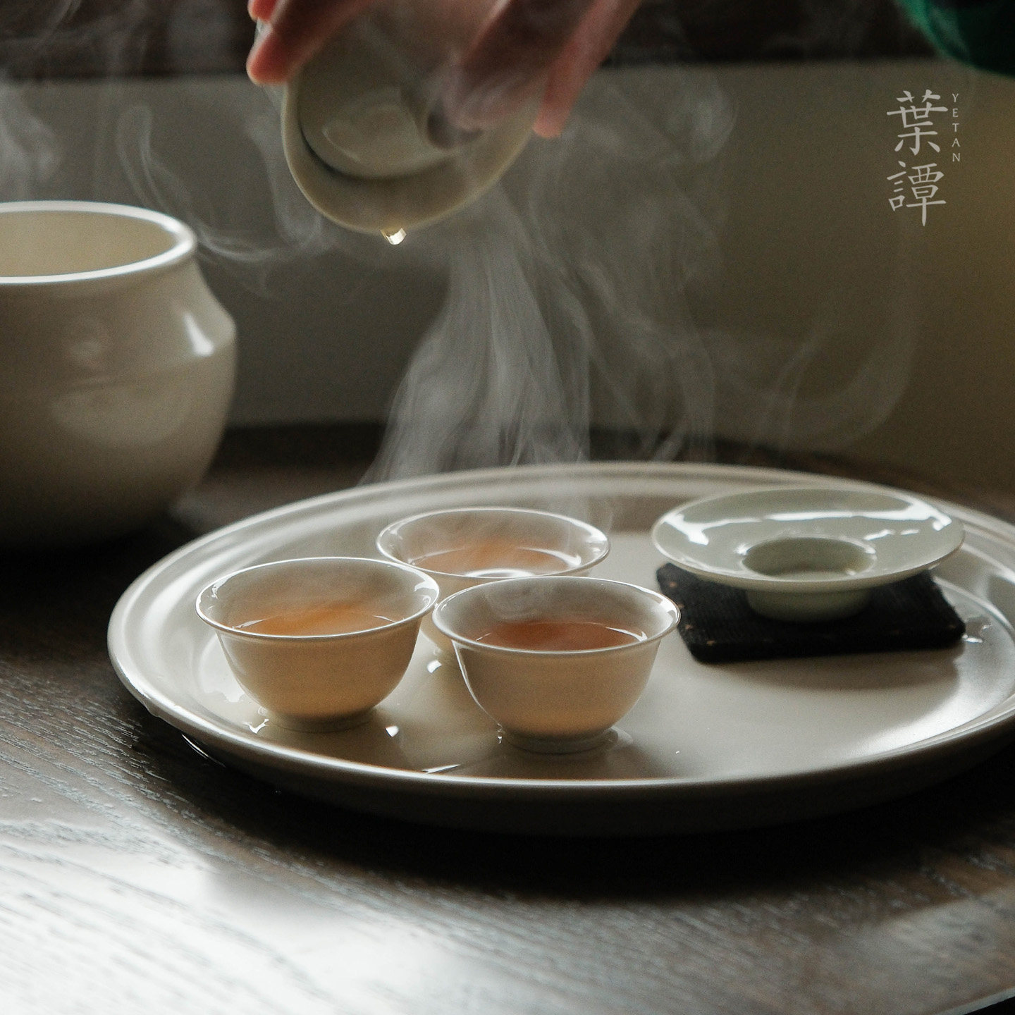 叶谭 天野功夫杯景德镇陶瓷茶具简约复古草木灰釉小客杯单杯女士
