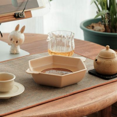 景德镇耐热陶土麦色温壶承