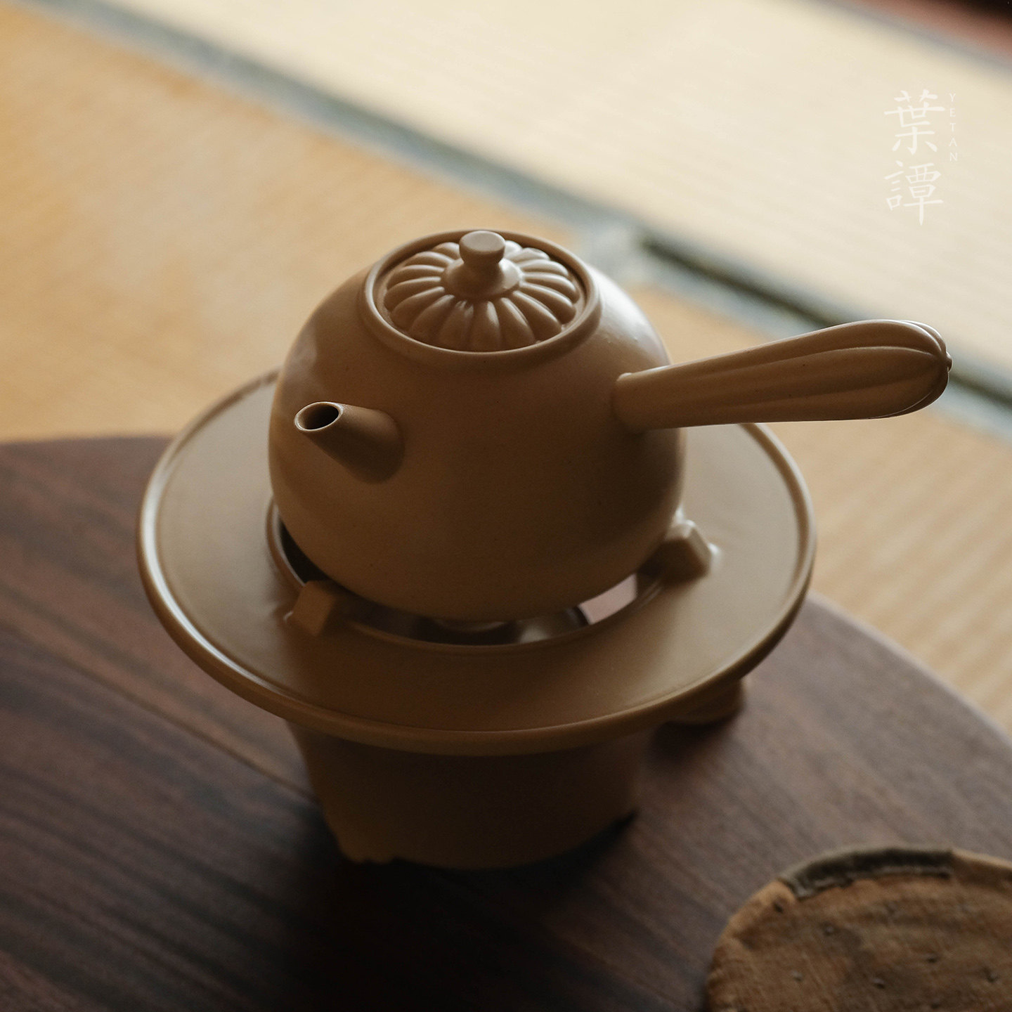 叶谭 天野东篱侧把壶 煮水壶酒精灯电陶炉左右手家用功夫茶380ml