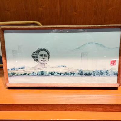 金彩霞湘绣手工刺绣单面绣湖湘小景橘子洲头