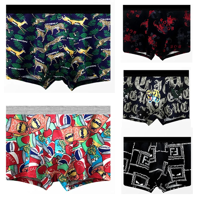 清闲阁卡通大码纯棉男士内裤可爱小新300斤加肥加大码肥佬胖裤头