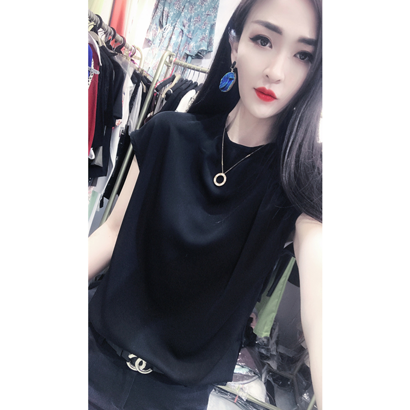 短袖欧洲站时尚纯色女T恤