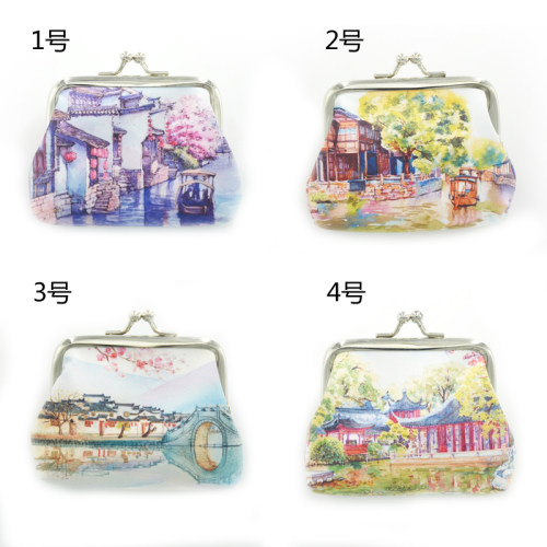 手绘小零钱卡包零钱包旅游纪念品