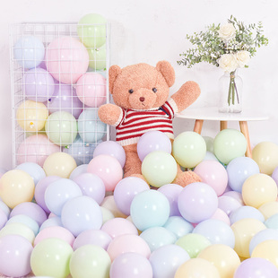 5寸马卡龙气球小号圆形球糖果色装婚礼生日气球链小气球装饰布置