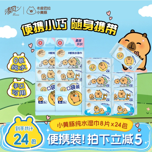清风超迷你纯水湿巾随身装