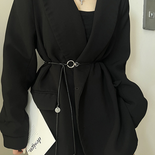 新款细款腰带女配毛衣大衣裙子百搭绑绳小皮带女款搭西装外套收腰