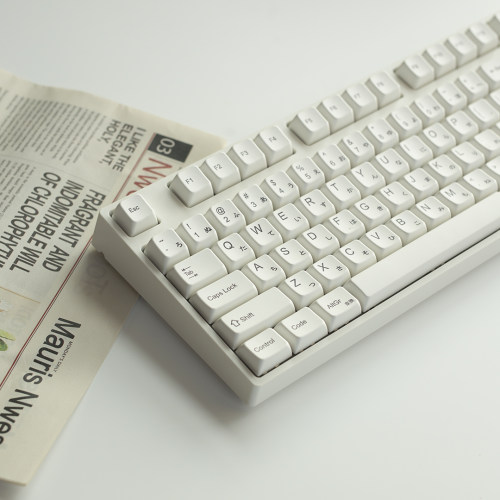 极简白mda高度键帽pbt热升华