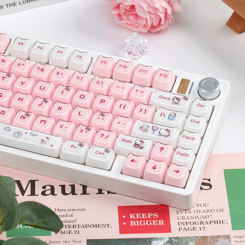 三丽鸥HelloKitty键帽水晶果冻MAO女生可爱适用迈从等机械键盘