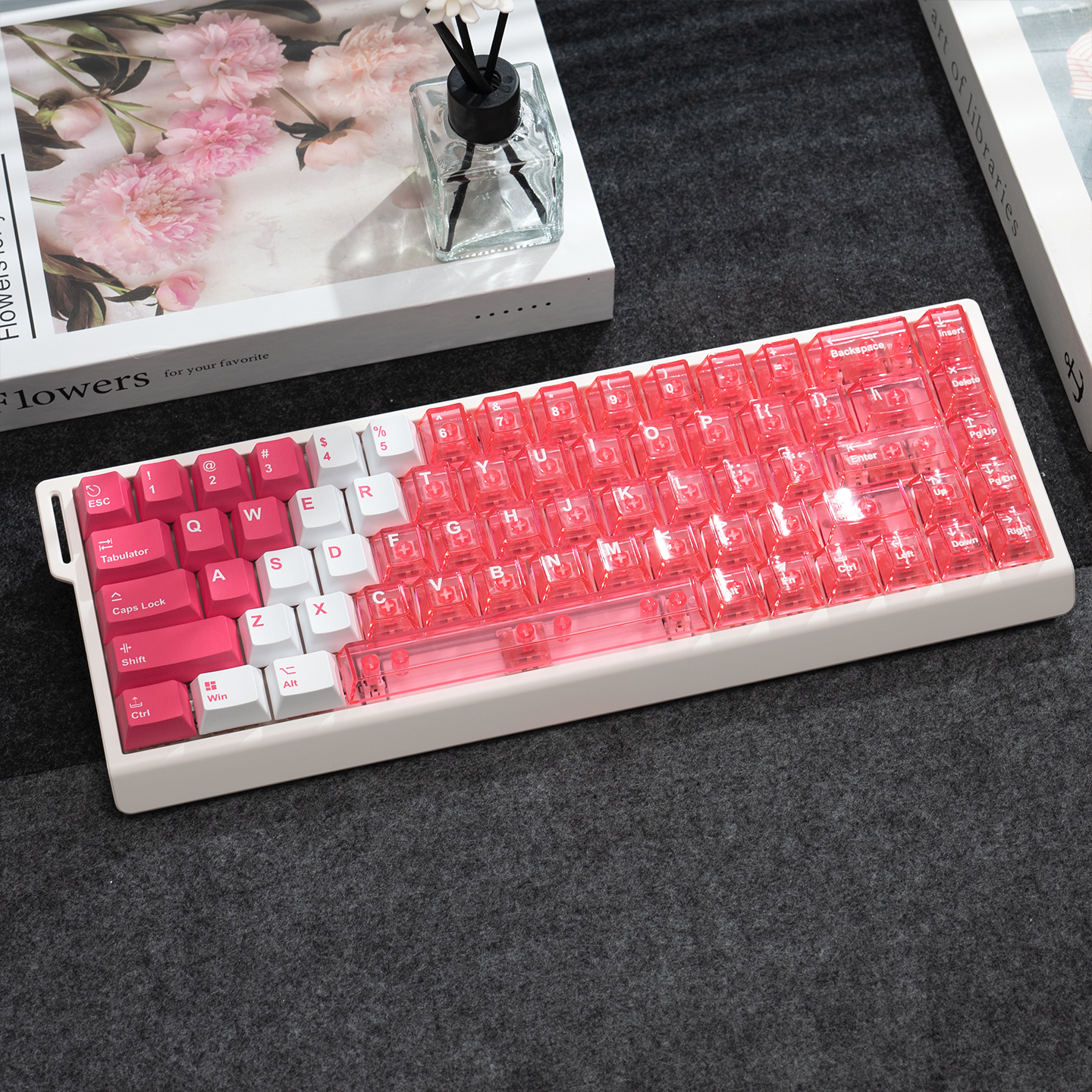 漫步猫M68无线蓝牙机械键盘RGB灯光游戏办公静音麻将音平板手机