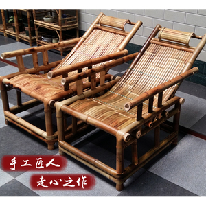 新款竹躺椅乘凉椅竹子椅休闲椅竹凉椅躺椅纯手工竹子制作