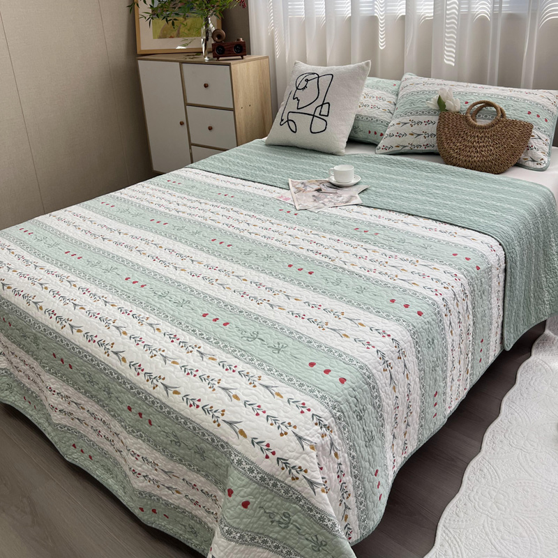 绗缝床盖双面纯棉不起球不变形