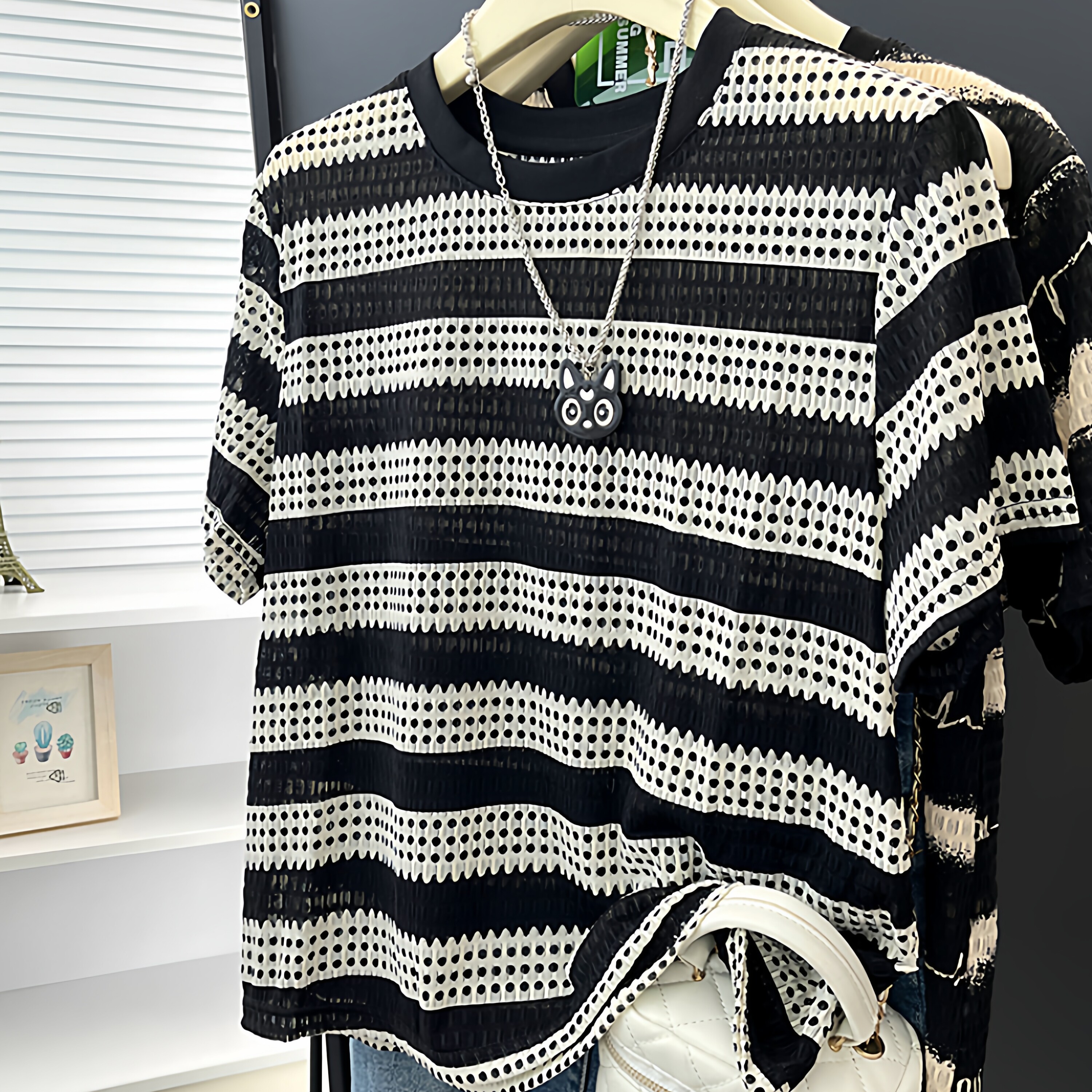 大码女装胖mm2026夏季新款条纹显瘦遮肚冰丝短袖T恤欧货小衫上衣