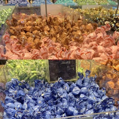 新货到瑞士莲巧克力卡布奇诺牛轧糖杏仁海盐焦糖夹心脆香米