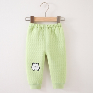 秋冬儿童裤 宝宝保暖裤 女童三层保暖裤 婴儿加厚睡裤 子 男童夹棉秋裤