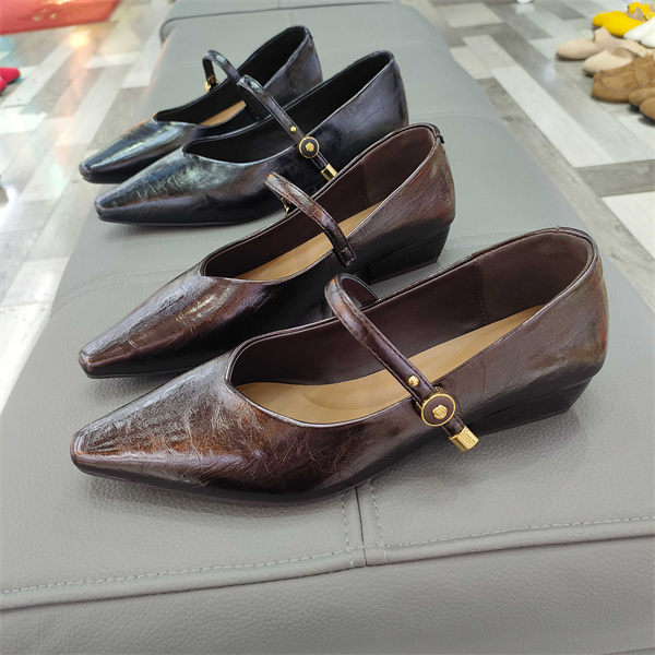 实体店女鞋2025春秋一字带玛丽珍鞋浅口尖头99-589单鞋86281