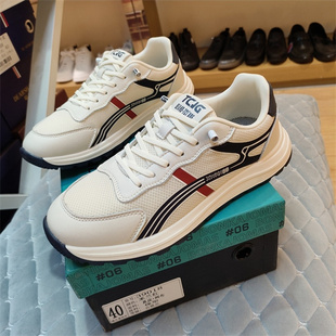 实体店男鞋2025春秋款时尚双网休闲运动鞋小白鞋39018