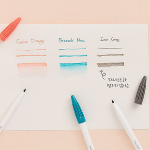 韩国慕那美新款plus pen纤维笔3000彩色水性笔水彩笔勾线笔4009