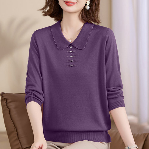 宽松遮肚不起球不褪色针织衫