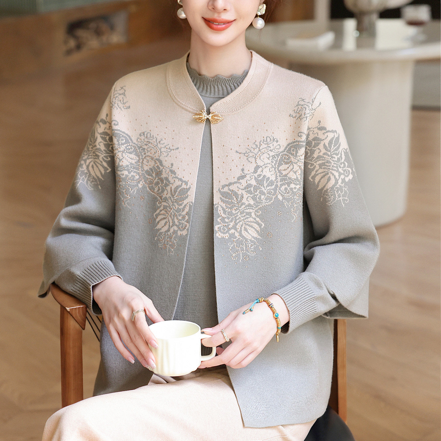 柔软亲肤宽松遮肚洋气2件套装