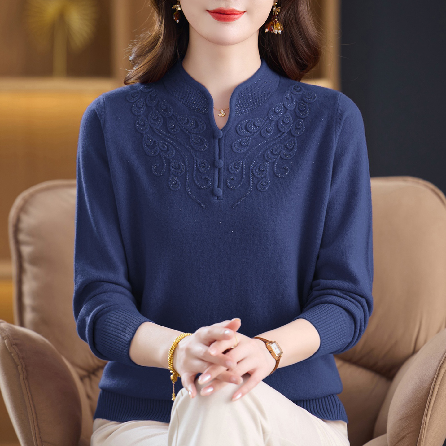 软糯亲肤抗起球纯羊绒衫