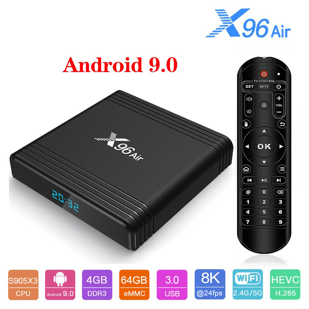 X96 air 网络电视盒 安卓播放器 TV BOX S905X3 4G/64G WiFi 蓝牙 Изображение 1 X96 air 网络电视盒 安卓播放器 TV BOX S905X3 4G/64G WiFi 蓝牙 Изображение 1
