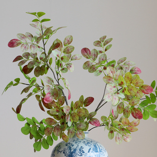 仿真雪木叶客厅高级感逼真装饰绿植树枝假花卉插花摆设软装装饰