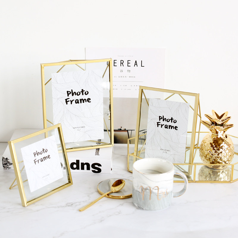 风吟 北欧几何相框摆台 金属家居装饰 摆件道具 软装设计师样板间|ruв категории Домашний быт, рамка/рамка - от Buy2taobao.com для оказания профессиональной услуги покупки агента Taobao