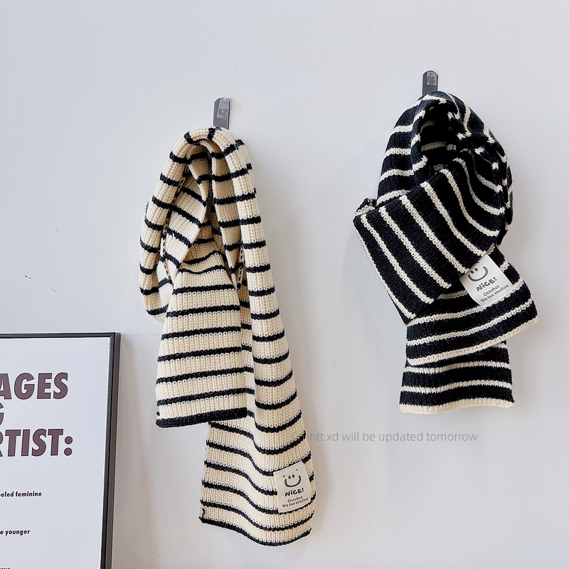 条纹围巾冬季儿童保暖