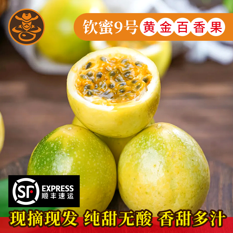 海南三亚黄金百香果树上新鲜