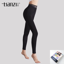 天姿220g丝袜女春秋冬款连裤袜新疆棉一线裆九分打底裤子3502J