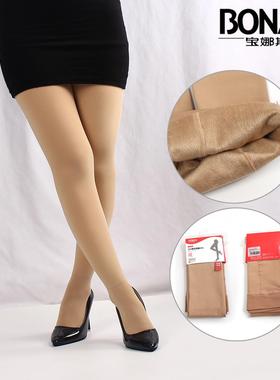 宝娜斯秋冬款1800D加裆磨毛保暖连裤袜BK707打底袜女薄绒K709裤袜