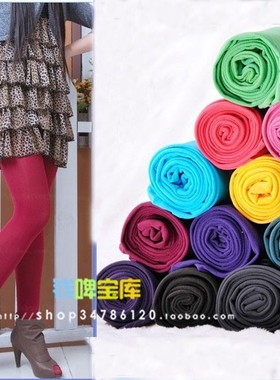 拼6包邮 宝娜斯100-280D天鹅绒糖果彩色连裤袜7298丝袜子69005