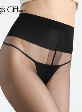 曼姿格蕾丝1D超薄连裤袜丝袜16908夏季高密隐形T裆性感包芯丝袜女