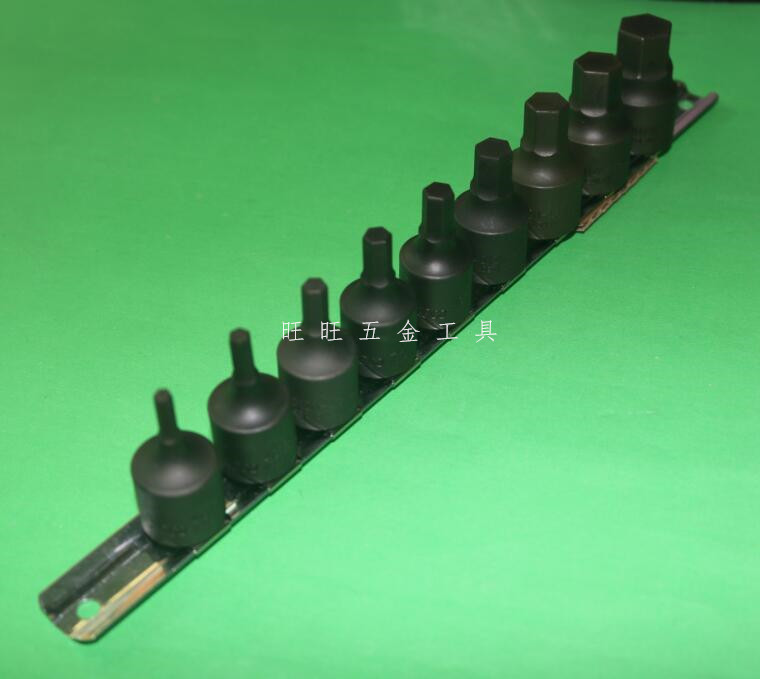 进口日本KOKEN工具 1/2方驱动 4-17mm 9件组套 内六角旋具套筒