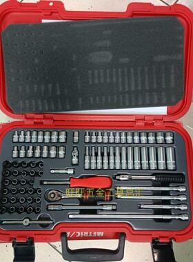 进口英国KENNEDY肯尼迪 1/4方 82件套装套筒扳手组 KEN-582-4896K