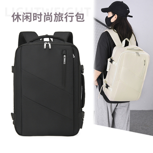 双肩背电脑包女士高级感商务背包大学生校园书包旅行通勤防水耐磨