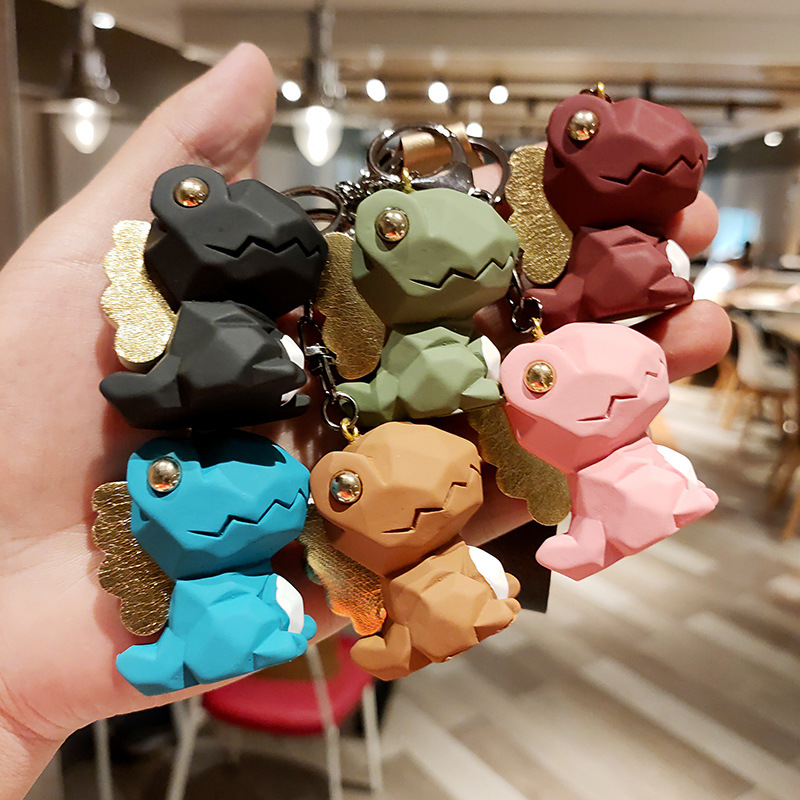 新款创意树脂棘背龙恐龙钥匙扣挂件情侣个性汽车钥匙链小礼品赠送