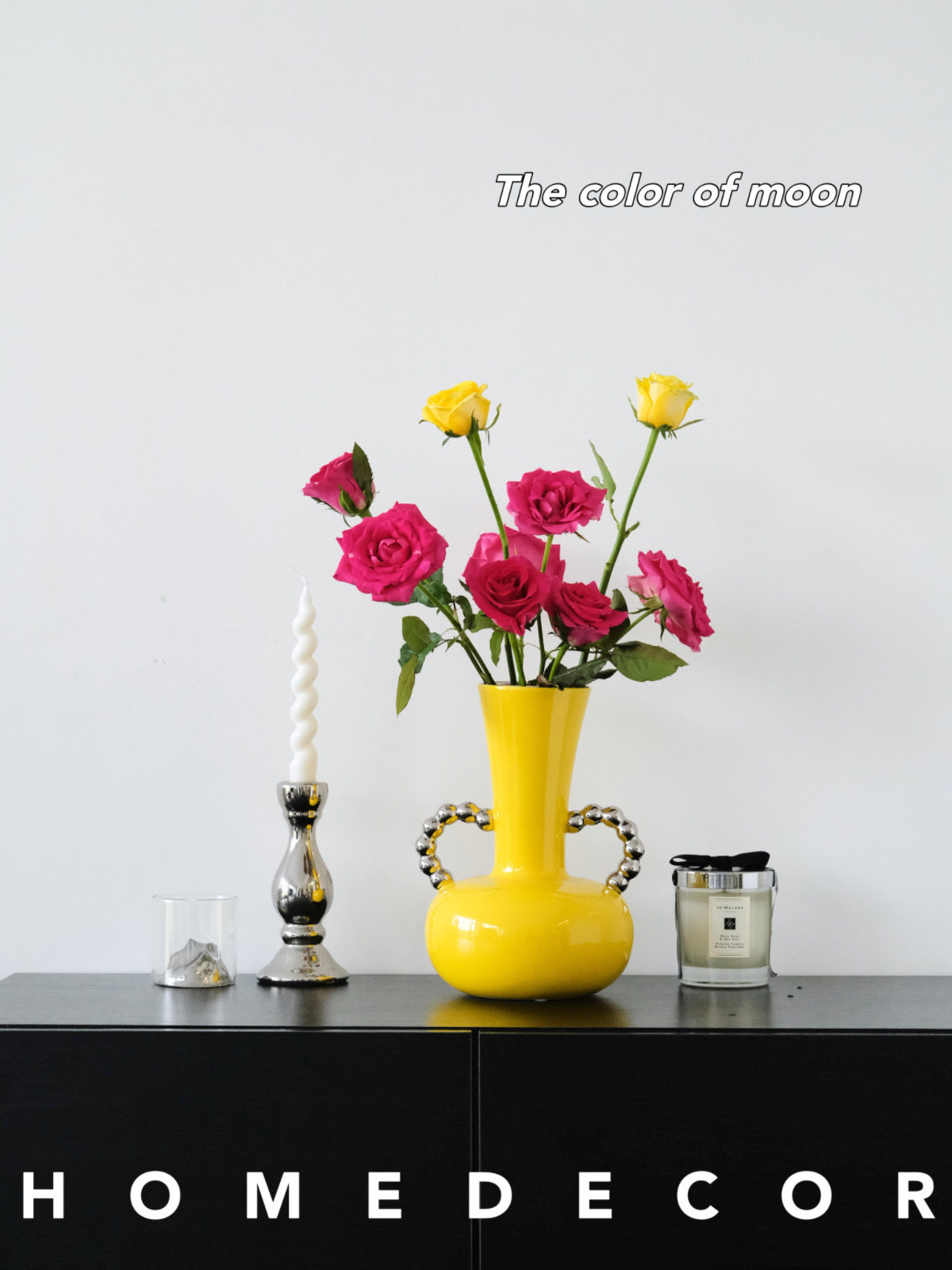 SIlverOne新中式黄色花瓶双耳珍珠把手玄关柜餐桌插花摆件装饰品,家居饰品,花瓶,淘宝优惠券,粉丝福利购,淘宝优惠卷