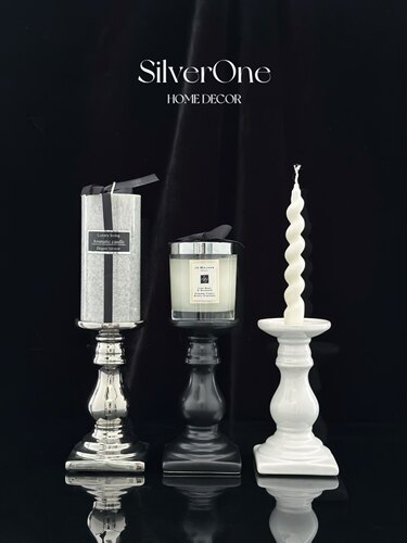 SilverOne电镀陶瓷烛台拍摄道具