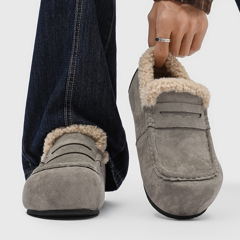 复古加绒保暖雪地靴老钱风棉鞋