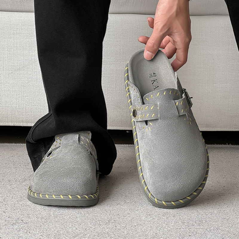 包头半拖鞋外穿一脚蹬懒人勃肯鞋