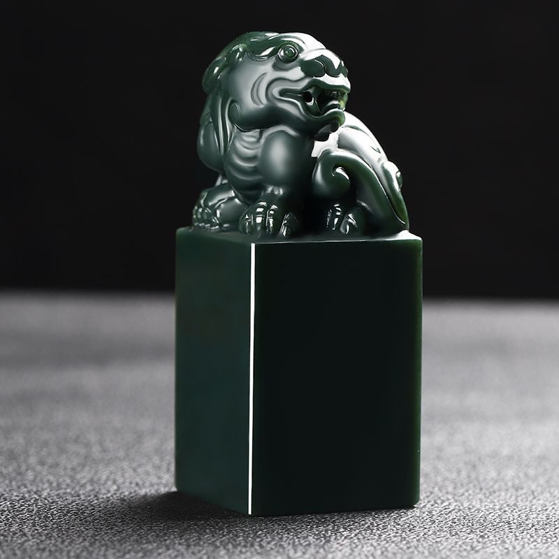 真品和田玉貔貅印章手把件玉石印章书法书画章镇纸玉器文玩玉摆件