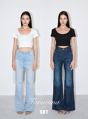 SNT【极简主义】黑/白两色必入  松弛舒适显瘦短款大圆领T