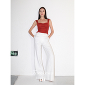 喜迎盛夏 热烈 桔红色吊带 SNT 有胸垫