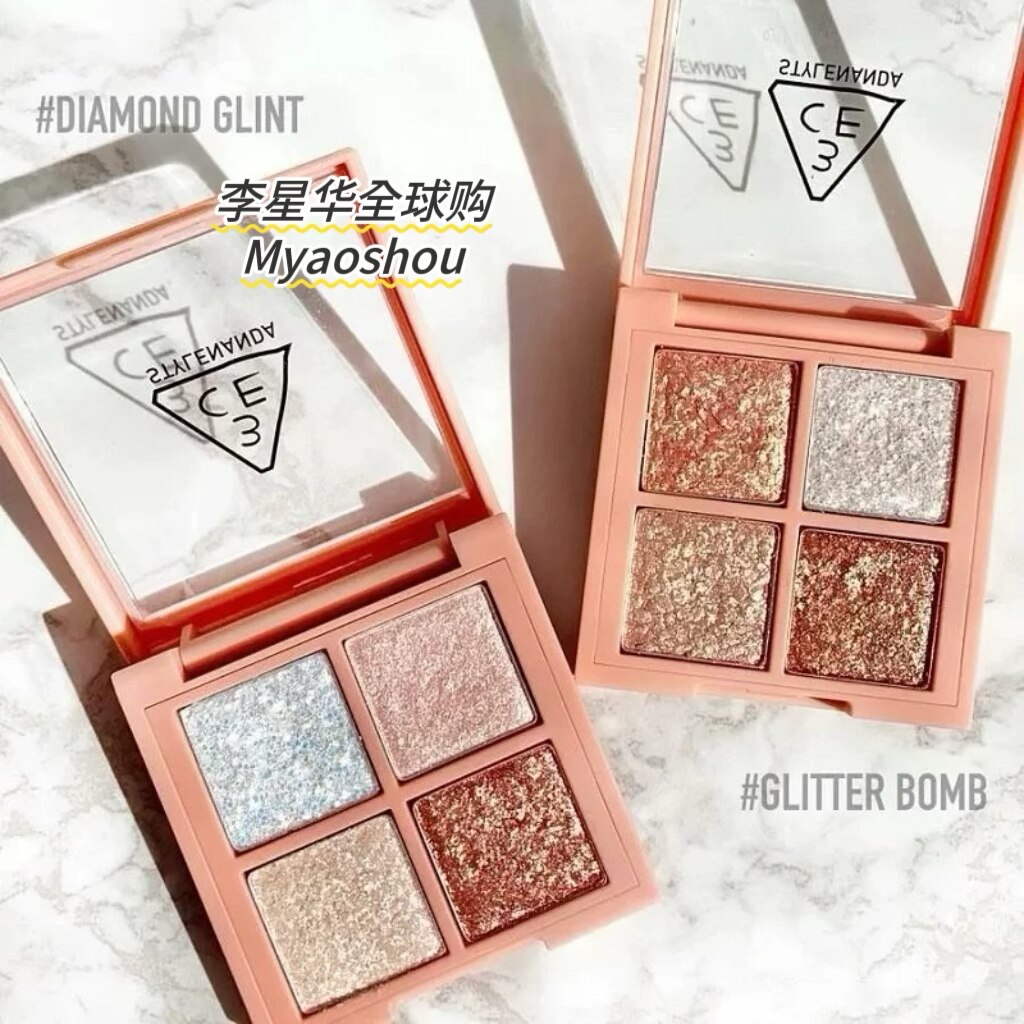 韩国正品3ce九宫格眼影盘ins超火四宫格哑光质地 粉质细腻易上色