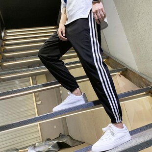 哈伦裤 双杠三杠运动休闲裤 九分工作裤 潮流百搭宽松大码 男春夏韩版